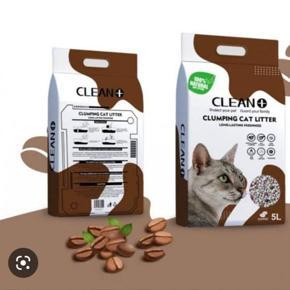 Clean Plus Clumping Cat Litter Coffee Flavor 5 Ltr