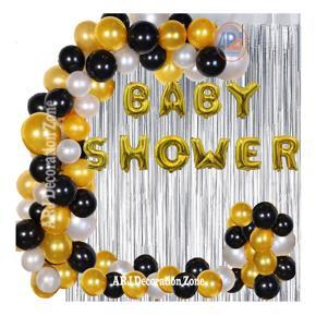 Baby shower party decoration set - Golden & Silver Combination