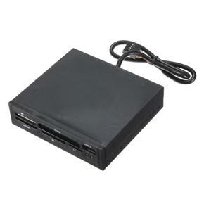 Integrated Internal Flash Memory Card Reader+USB 2.0 Hub For Floppy Disk Tray - Black