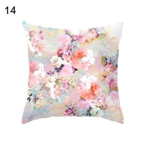 Decorative Throw Pillow Case Geometric Striped Flower Home Sofa Cushion Cover