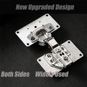 4PCS Cabinet Hinge Repair Plate Stainless Steel Bracket Hinge Side Plate Repair Piece with Screws for Furniture Wardrobe