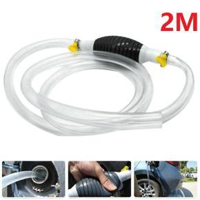 BRADOO-High Flow Siphon Hand Pump Portable Manual Car Fuel Transfer Pump with 2M Syphon Hose