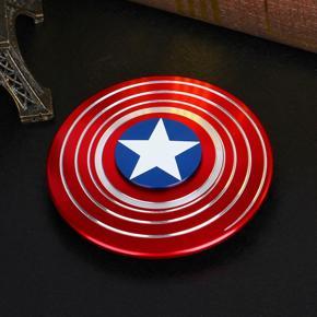 Captain America Shield Metal Tri-Spinner Fidget Hand Finger Spinner Stress Reducer Toy
