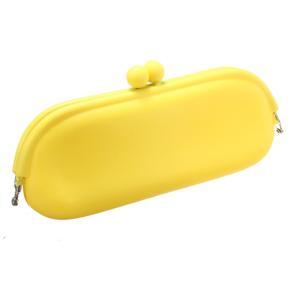 Spectacle Glasses Soft Cover Case Silicone Fashion Neon Silicone Pouch Bag Yellow - yellow