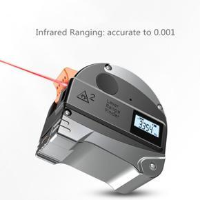 2 in 1 USB Laser Rangefinder LCD Digital Tape Measure