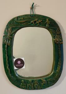 Clay Wall Rural Mirror  মাটির দেয়াল গ্রামীন আয়না  Soil Made  Wall Mirror