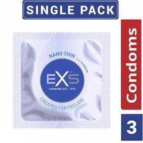 EXS - Nano Thin Condom - Single Pack - 3x1=3pcs