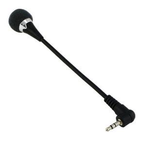 【MIGAPALAZA】 Black Mini 3.5mm Flexible Microphone Mic for PC Laptop Skype