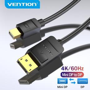 Vention Mini DisplayPort to DisplayPort Cable 4K 2K Male to Male Thunderbolt 2 for  TV Laptop Mini DP to DP Cable