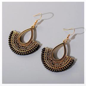 Trendy Vintage Jhumka Earrings for Girls Simple Stylish New Collection 2022 - Ethnic Hollow Fan-shaped Water Dangle Drop Indian Jhumka Earrings for Women Simple Stlish Jewelry - Earring for Women Retr