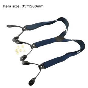 UD Men Suspenders Width Adjustable Clips Brace Trouser Stretchy 6 Buttons Clip