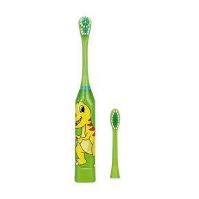 Azdent Children Electric Toothbrush Cartoon Pattern Double-Sided Tooth Brush Heads Electric Teeth Brush For Kids With 2 Pcs Head Green