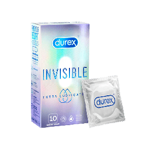 Durex INVISIBLE Extra Thin Extra Sensitive Latex Condoms - 10pcs per Pack (Malaysia)