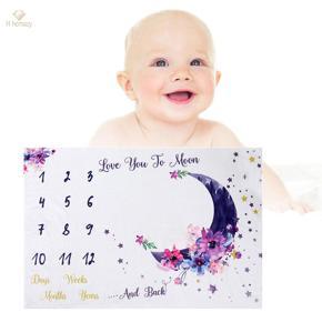 Baby Milestone Blanket Photo Chart Monthly Blanket Style A