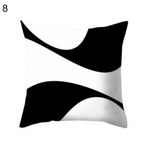 Black White Throw Pillow Case Cushion Cover Sofa Bed Car Cafe Office Decoration