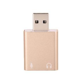 Aluminum alloy USB External Stereo Sound Adapter USB Audio Sound Card Virtual 7.1 Microph-one Converter with 3.5mm Jack for Mac OSX Win 7/8 Android