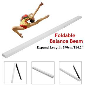 9.5' Folding Gymnastics Floor Balance Beam Skill Performance Training Equipment - White