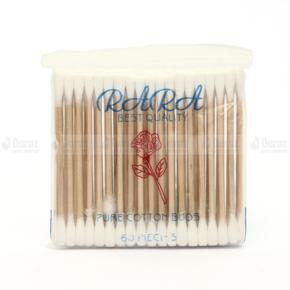 Wooden Stick Cotton Swab Cotton Bars Buds - 60Pcs China Eco Friendly