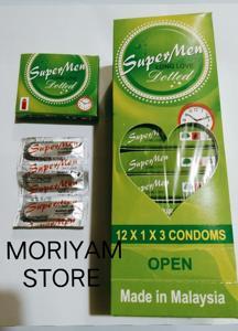 Super man dotted  condoms 30pic 1 box