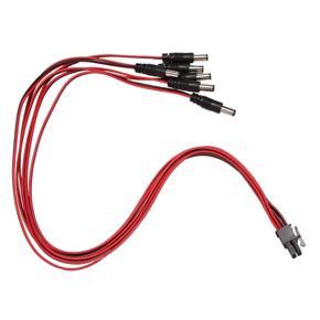 ARELENE 50CM 6-Pin Male to DC 12V Cable DC Cable Black+Red
