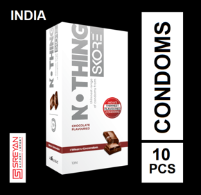 Skore Nothing Thinnest Chocolate Flavoured Condoms - 10Pcs Pack