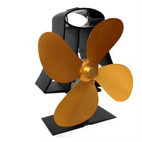 Thermal Power Fireplace Fan Heat Powered Wood Stove Fan for Wood/Log Burner /Fireplace Eco Friendly 4-Leaf Fans