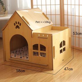 wooden cat house, winter imported cat bed house cat shelter plywood hide house for cats, rabbits, small dogs . coco pets