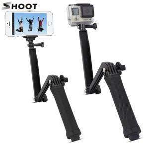 SHOOT 3 Way Waterproof Monopod Selfie Grip Tripod Mount For Gopro Hero 5 4 Session SJ4000 Xiaomi Yi 4K Sports Camera Accessories