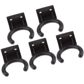 5xUniversal Microphone Hook Rack Wall Stands Hanger Black