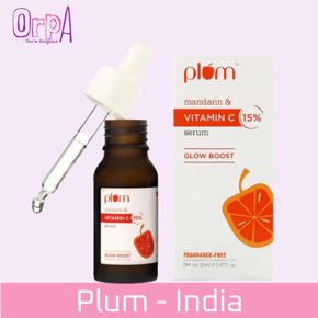 Plum 15% Vitamin C Face Serum with Mandarin For Glowing Skin Hyperpigmentation & Dull Skin - 20ml