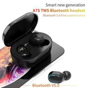 DASI A7S TWS Wireless Bluetooth Earbuds IPX5 Waterproof Sport Headset HIFI Stereo Headphones Mini In Ear Noise Reduction Earphone with LED Display Charging Case for IOS Android Phone