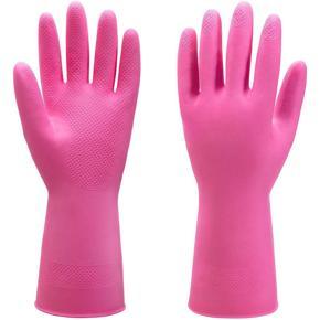 Silicone Hand Gloves for Kitchen Dish Washing and Pet Grooming Car Bathroom Standard Size 1 Pair - Hand Gloves