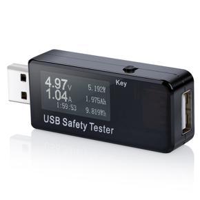 GMTOP USB Digital Tester Current Voltage Monitor DC 5.1A 30V Amp Voltage Meter Test Speed of Chargers Cables Capacity of p-ower b-anks Black