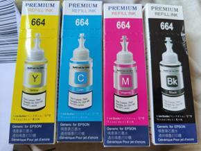 Ink Refill 664 Premium Color Brand 4 Color 4 Pcs, use for L110, L220, L210, L360, L365, L555, L565 & other Printer model useable