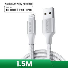 Ugreen USB Lightning Cable Apple MFi Certified for iPhone 12 Min 12 Pro Max X XR 11 8 7 Fast Charging 2.4A USB Data Cable Phone Charger Cable