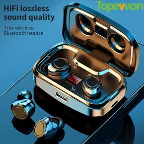 New Earphones Bluetooth 5.0 Wireless Headsets Sports Waterproof Gamers Earbuds Headphones With 3500mAh Charge Box Microphone