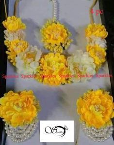 Artificial flower bridal/ non bridal jewellery-4 pcs Set