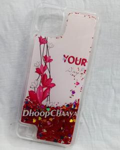 Realme C20 / Realme C20A - Unique Design Liquid 3D Glitter Floating Soft TPU Clear Case Cover