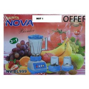 Nova Blender plus mixer grinder 300/350 watt 3 in 1 Mixed color