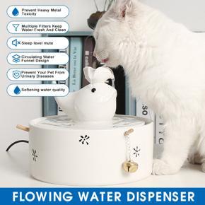 Automatic Pet Supplies Small Fish Pet Water Source Fountain Mute Electric Water Dispenser Pet Electric Water Dispenser -- EU plug -