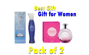 Pack of 2 - Blue Feeling Perfume + Chichii Pink Perfume - Best Gift for Women