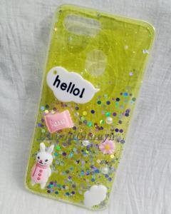 OPPO A12 / OPPO A12s / OPPO A5s / OPPO A7 (2018) / OPPO A11K - Hello Kitty Chocolate Luxury Clear Crystal Glitter Bling Sequins Silicone Back Case Cover