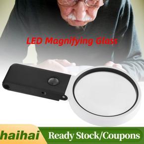 3.5X/25X LED Magnifying Glass Portable Folding Reading Magnifier With Light