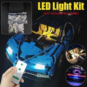 Upgrade LED Light Kit With Remote Control For Bugatti Chiron 42083 Technic Advanced Building Light Set -