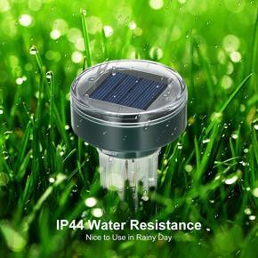 2PCS Solar Powered Sound W-Ave Sonic Repeller Outdoor Garden Sensitive Light Control Lawn Lamp Yard Farm Mouse Gopher