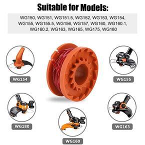 Trimmer Spool for Worx-12 x Replacement Spool Line
4 x Replacement Spool Cap-Orange