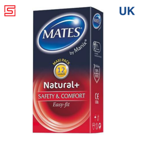 Mates Natural Comfort Easy Fit Condoms - 12 Pcs (UK)