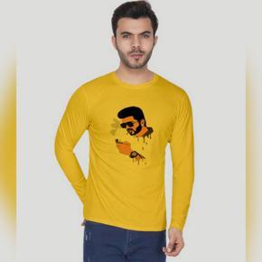 Smart Smoking Yellow  long Sleeve T-Shirt For Men