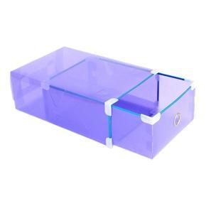 Cimiva Daily Dustproof Shoe Box Transparent Simple Drawer Type Thick Clamshell-purple