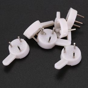 BRADOO 80 Pcs Plastic Heavy Wall Picture Frame Hooks Hangers 3-Pin Small White